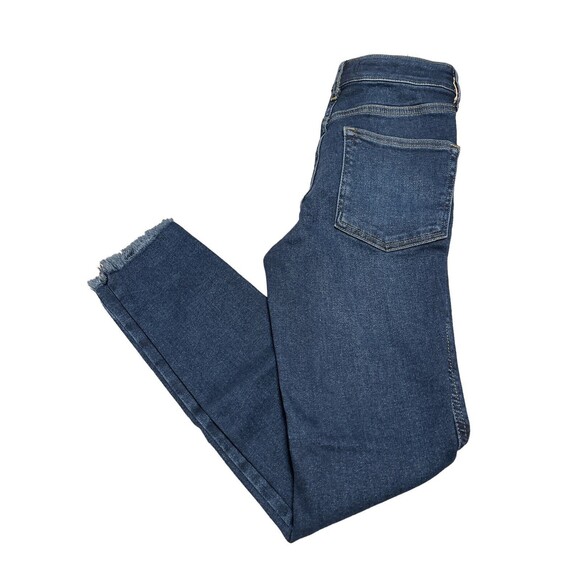 Free People Boho Raw Hem High Rise Jegging in Deep Indigo Blue- Size 27 NWT - Picture 4 of 13